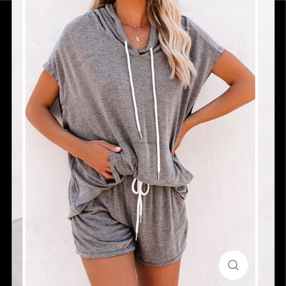 Campsite Pocketed Short Sleeve Knit Hoodie - Picture 3 of 3